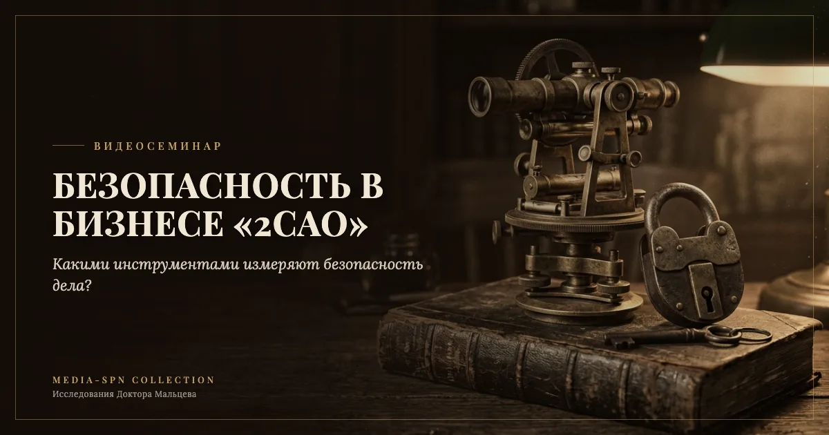 Безопасность в бизнесе. Технология "2САО"